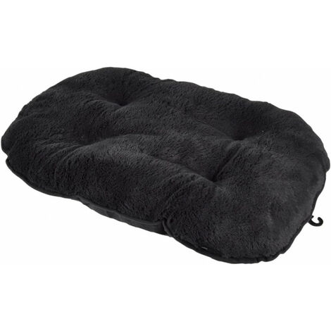 Coussin flocon réversible à l'aspect peluche pour animaux - Noir - L 69 x l 45 cm - Gamme Newton - Livraison gratuite (1/5)