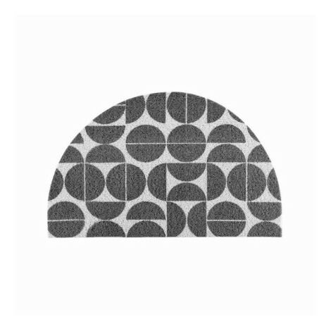 Tapis d'entrée Demi-Lune imprimé demi cercle "Cosmix" - Gris - 45 x 75 cm - Livraison gratuite (1/3)