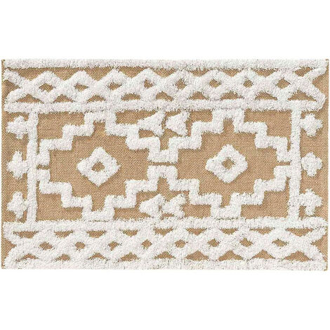 Douceur D'Intérieur – Tapis kilim en jute 120 x 170 cm – Écologique et chaleureux – Compatible avec robot aspirateur – Style bohème ethnique