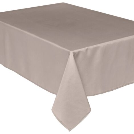 Atmosphera – Nappe anti-taches rectangulaire 140 x 240 cm en polyester beige – Traitement waterproof – Lavable à 30°C pour entretien facile - LIN 140 X