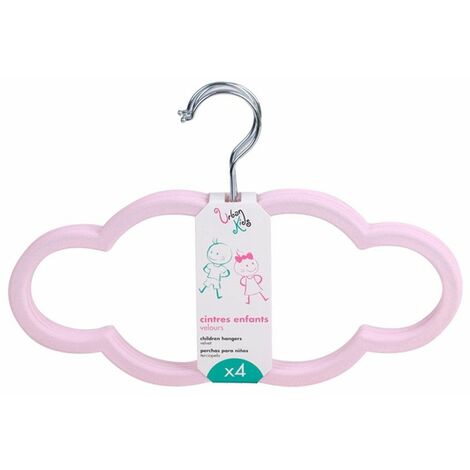 Lot De 4 Cintres Pour Enfant En Forme De Nuage Couleur Aleatoire Velours