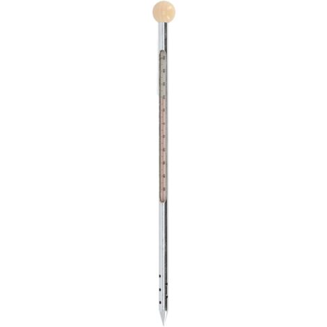 Thermomètre de sol en fer - Gris - D 2,5 x H 34,7 cm - Livraison gratuite (1/3)