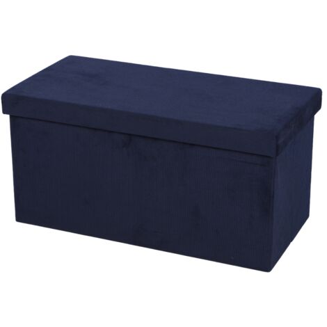 Lot 6 Bacs De Rangement Cubes Pliables Simplehouseware - Bleu Foncé - 27x27x28 Cm