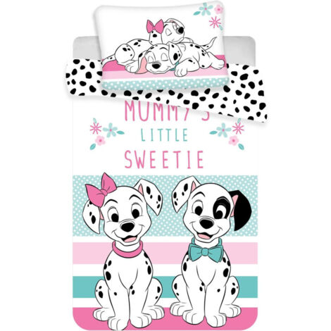 Disney - Parure de lit bébé en coton "101 Dalmatiens" - Multicolore - 100 x 135 cm - Livraison gratuite