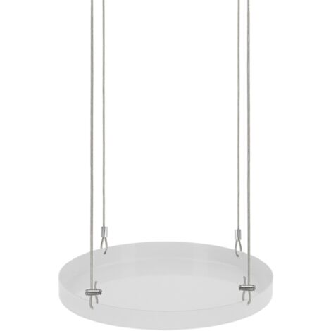 Plateau rond pour fenêtre à suspendre - Blanc - Taille L - D 24 cm - Livraison gratuite (1/5)
