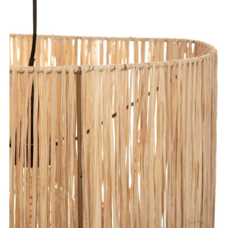 Suspension luminaire en métal et rafia "Haci" - Beige - D 36 cm - Livraison gratuite