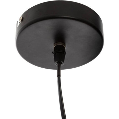 Suspension luminaire en métal et rafia "Haci" - Beige - D 36 cm - Livraison gratuite