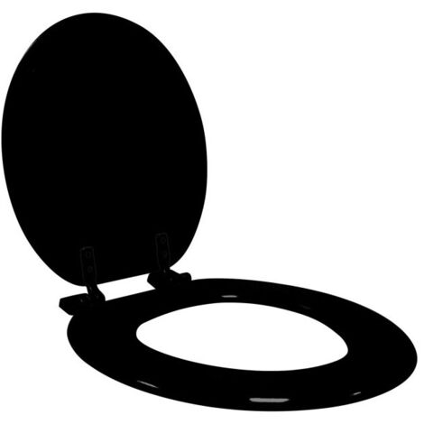 Abattant WC 37 x 47 cm Orbella Noir - MDF Imprimé - Livraison gratuite (1/7)