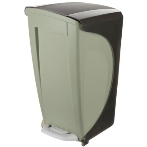 Poubelle à pédale 17L - 23 x 30 x 43 cm - Vert sauge - Livraison gratuite (1/2)