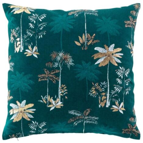 Coussin déhoussable imprimé bleu Bleu 45x45 cm (1/3)