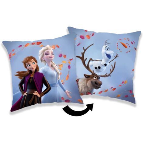 Disney - Coussin carré en polaire "La Reine des Neiges : Vent" - Multicolore - 35 x 35 cm - Livraison gratuite