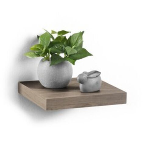 Étagère flottante en bois effet chêne - Marron - L 25 x l 22,8 x H 3,4 cm - Livraison gratuite (1/3)