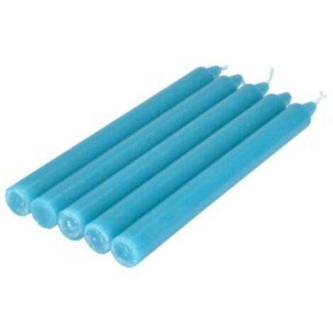 Set de 5 bougies chandelier - Bleu - H 20 cm - Livraison gratuite (1/3)
