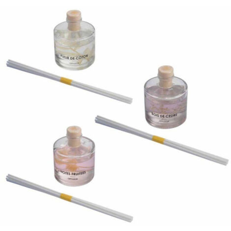 Lot de 3 diffuseurs Botanica - Bois de Cedre / Notes Fruitées / Fleur de Coton - 100 ml - Livraison gratuite (1/4)