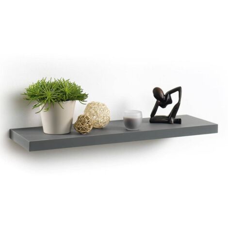 Étagère flottante en bois - Gris Antharcite - L 75 x l 22,8 x H 3,4 cm. - Livraison gratuite (1/3)