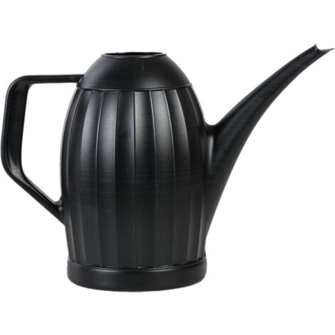 Arrosoir d'intérieur en plastique nervuré - Noir - 2,1L - Livraison gratuite (1/5)