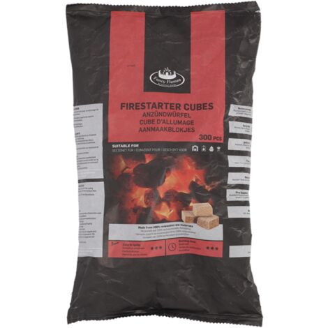 Cubes allume-feu en bois et cire - sachet de 300 pièces - Livraison gratuite (1/4)