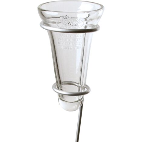 Pluviomètre gradué en verre et zinc