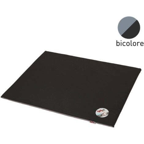 Coussin rectangle pour animaux réversible "Essentiel" - Noir/Gris - L 80 x l 60 cm - Livraison gratuite (1/4)