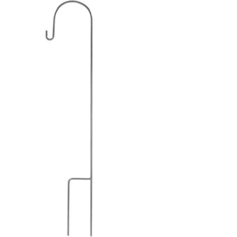 DAKEPOLE Crochet De Berger Argenté Réglable 70-170 Cm Avec Support 5 Dents - Stable Pour Extérieur