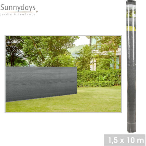 Toile occultant "Mon Jardin" - Gris anthracite - l 1,5 x L 10 m - Livraison gratuite (1/2)