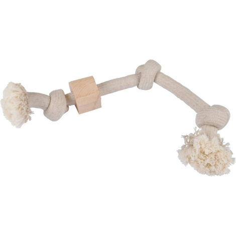 Jouet en corde et bois pour chien - Beige - L 48 cm - Livraison gratuite (1/5)