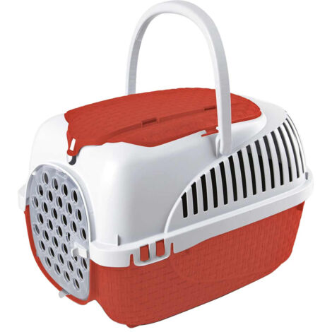 Panier de transport pour animaux en plastique - Bordeaux - L 59 x P 38 x H 37 cm - Livraison gratuite (1/5)