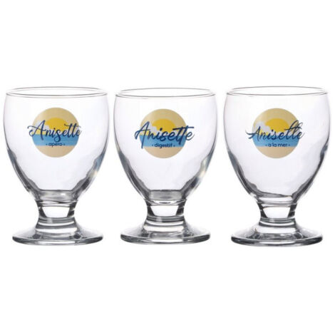 Set de 3 verre à pastis "Anisette" - Transparent - 29 cl - Livraison gratuite (1/2)