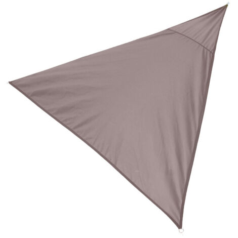 Voile d'ombrage triangulaire en tissu - Taupe - 3,6 m - Livraison gratuite (1/3)