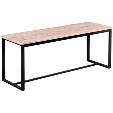 Banc "Dock" - Noir/Beige - L 120 x l 35 x H 45 cm - Livraison gratuite (1/5)