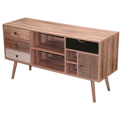Meuble TV "Baobab" - Marron - L 120 x P 39 x H 64 cm - Livraison gratuite (1/7)