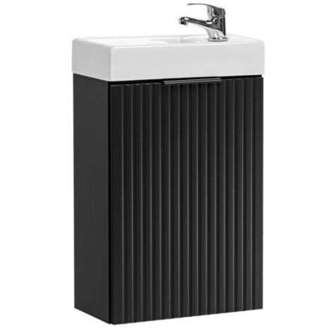 Petit meuble vasque à encastrer 40 cm - Georgia Black - Livraison gratuite (1/5)