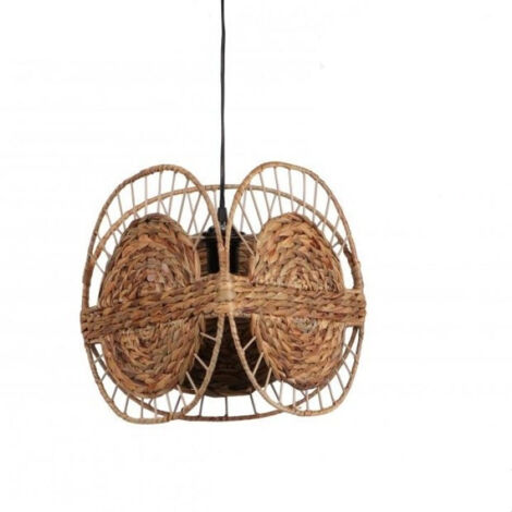 Suspension luminaire "Lisa" en jacinthe d'eau - Beige - L 36 x l 31 x H 30 cm - Livraison gratuite (1/2)