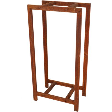 Range bois en fer - Rouillé - L 37,8 x P 23,2 x H 77 cm - Livraison gratuite (1/3)
