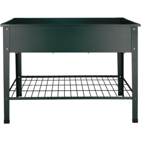 Carré potager avec étagère en métal - Vert - Taille L - L 100,5 x l 40,5 x H 80,5 cm - Livraison gratuite