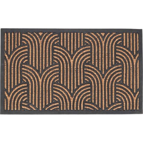 Paillasson en fibres de coco et caoutchouc avec motifs 75 x 45 cm Art déco (1/4)