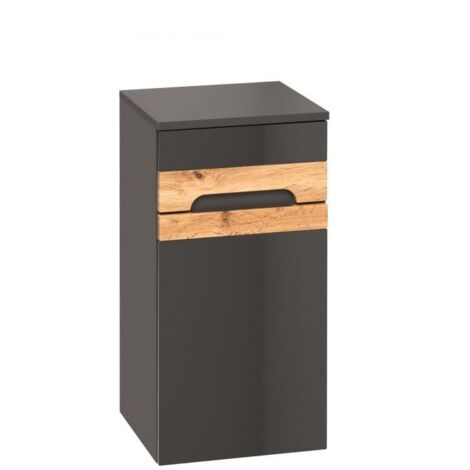 Cabinet bas en bois avec tiroir et porte - H 67 x L 35 x P 33 cm - Universe Grey - Livraison gratuite (1/3)