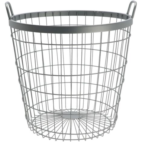 Panier de récolte rond en fer - Argenté - 56,7 L - Livraison gratuite (1/5)