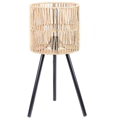 Lampe avec trépied " Tina" - Beige/Noir - D 22 x 48 cm - Livraison gratuite (1/2)