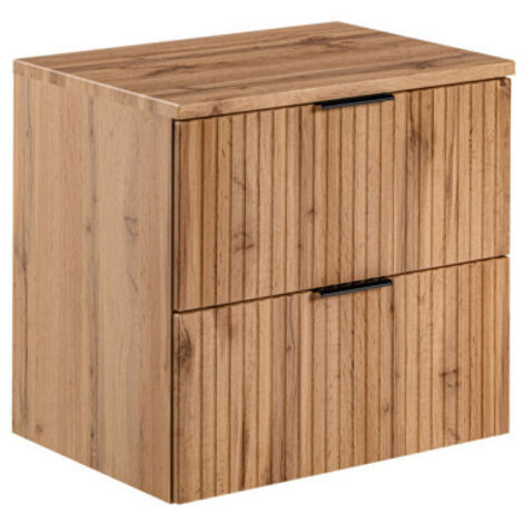 Meuble sous vasque 60 cm + plateau - Georgia Oak - Livraison gratuite (1/5)