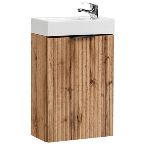 Petit meuble vasque à encastrer 40 cm - Georgia Oak - Livraison gratuite (1/5)