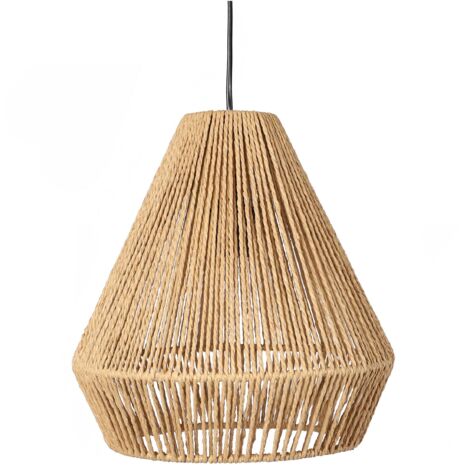 Suspension luminaire "Octavia" en corde - Beige - D 30 x H 33 cm - Livraison gratuite (1/5)