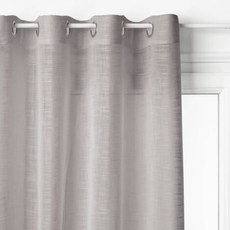 Atmosphera – Voilage gris 140x240cm – 100% polyester – 8 œillets – Aspect satiné et lumineux – Produit labellisé OEKO-TEX