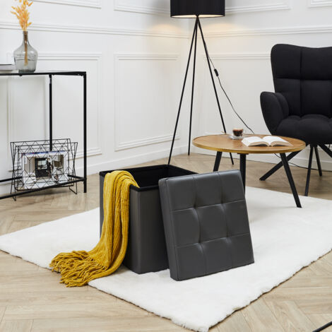 Coffre pouf CHIC noir