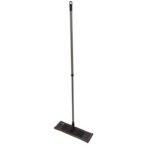 Balai MOP en microfibre et manche téléscopique en métal - Taupe- H 74 à 130 cm - Livraison gratuite (1/3)