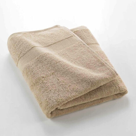 Drap de Bain 90 x 150 cm Elegance Noisette - 100 % Coton Uni - Livraison gratuite (1/5)