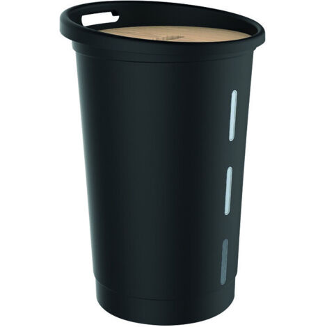 EDA – Coffre à granulés 25 kg – Indicateur de remplissage – 4 roues multidirectionnelles – Plastique recyclé – Dimensions 39,7 x 39,7 x 60,5 cm (1/7)
