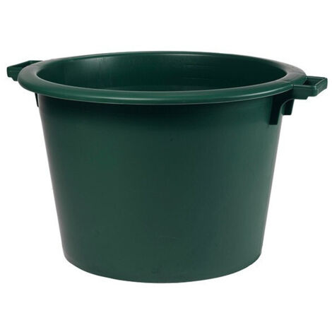 EDA – Baquet rond 110l vert Canada – Plastique résistant aux chocs – Empilable et facile à nettoyer – Pour jardinage et stockage