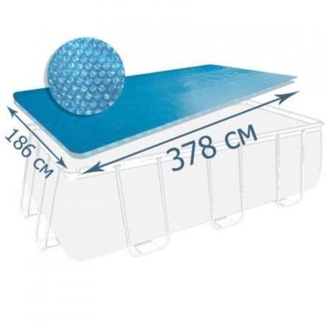 Bâche à bulles rectangulaire pour piscine - L 3,78 x l 1,86 m - Intex - Livraison gratuite