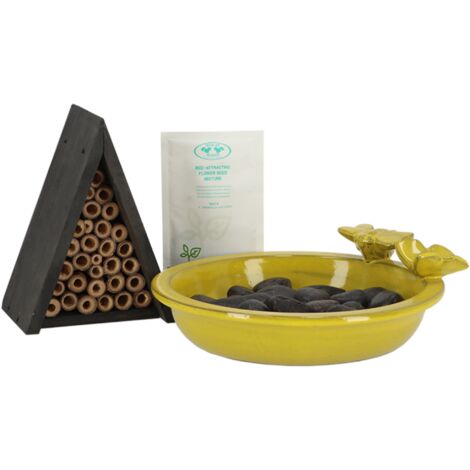 Set complet pour abeilles abri abreuvoir et graines attractives (1/5)